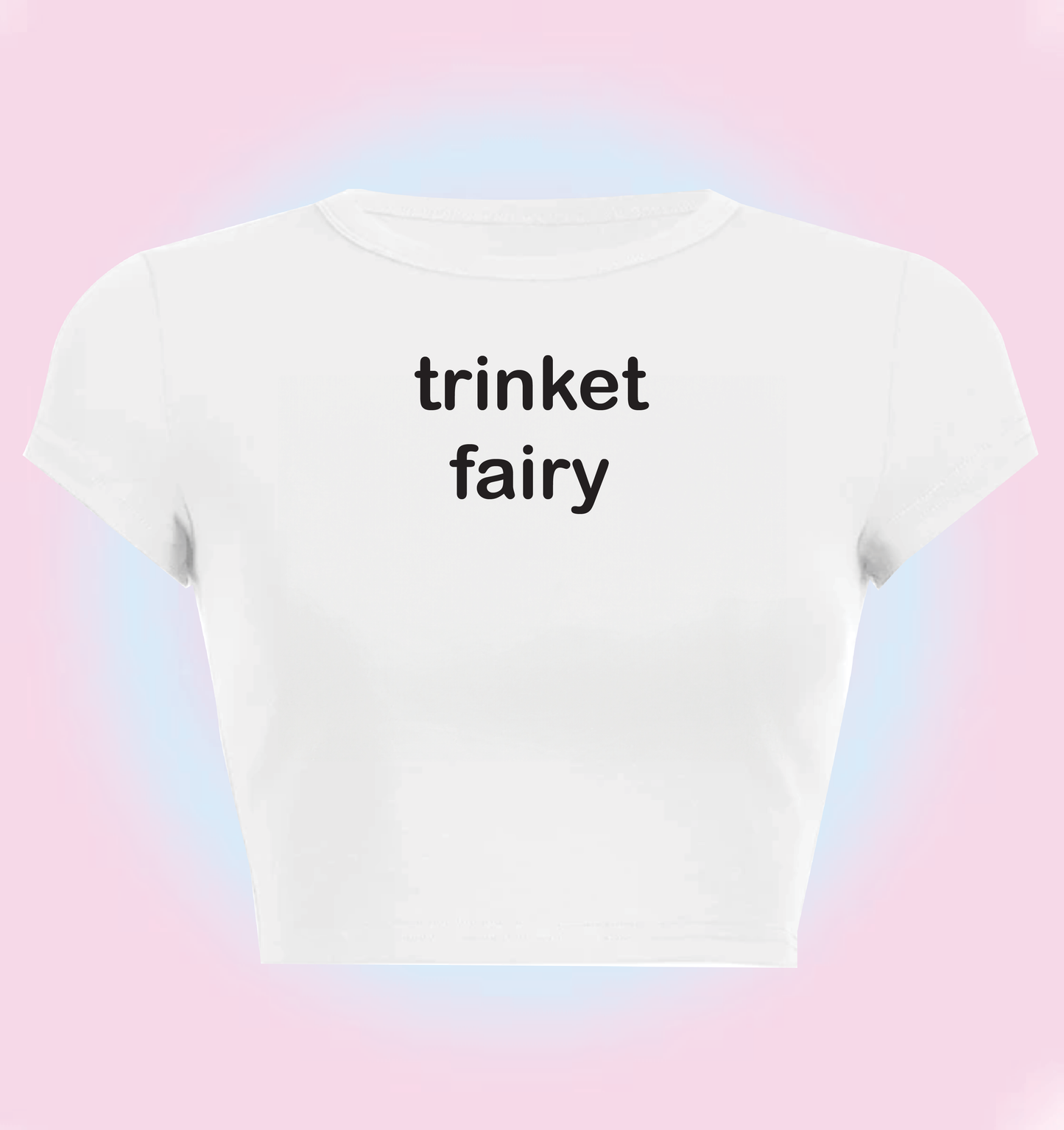 "trinket fairy" cropped y2k baby tee