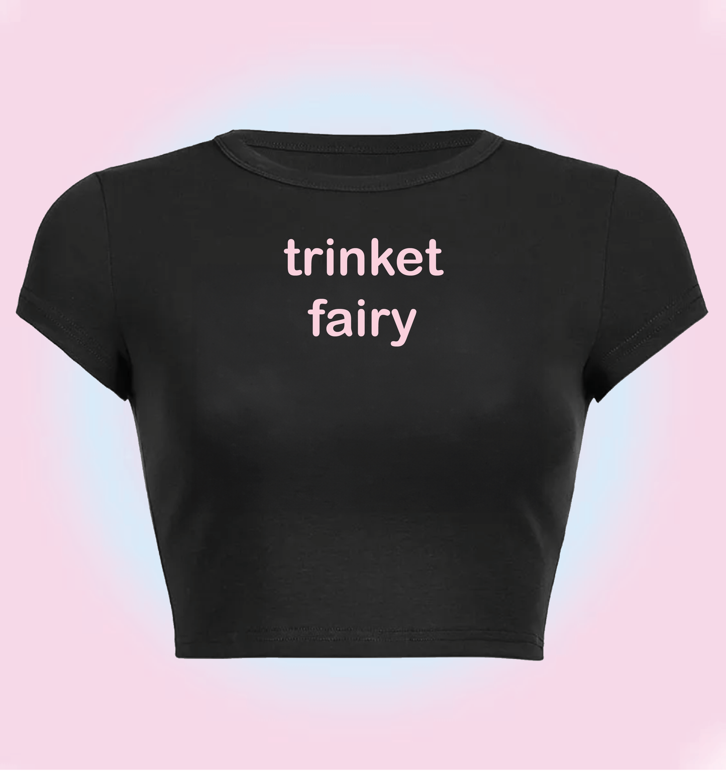 "trinket fairy" cropped y2k baby tee