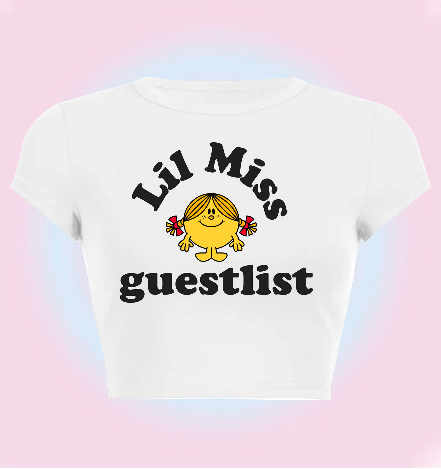 little miss gueslist cropped y2k baby tee
