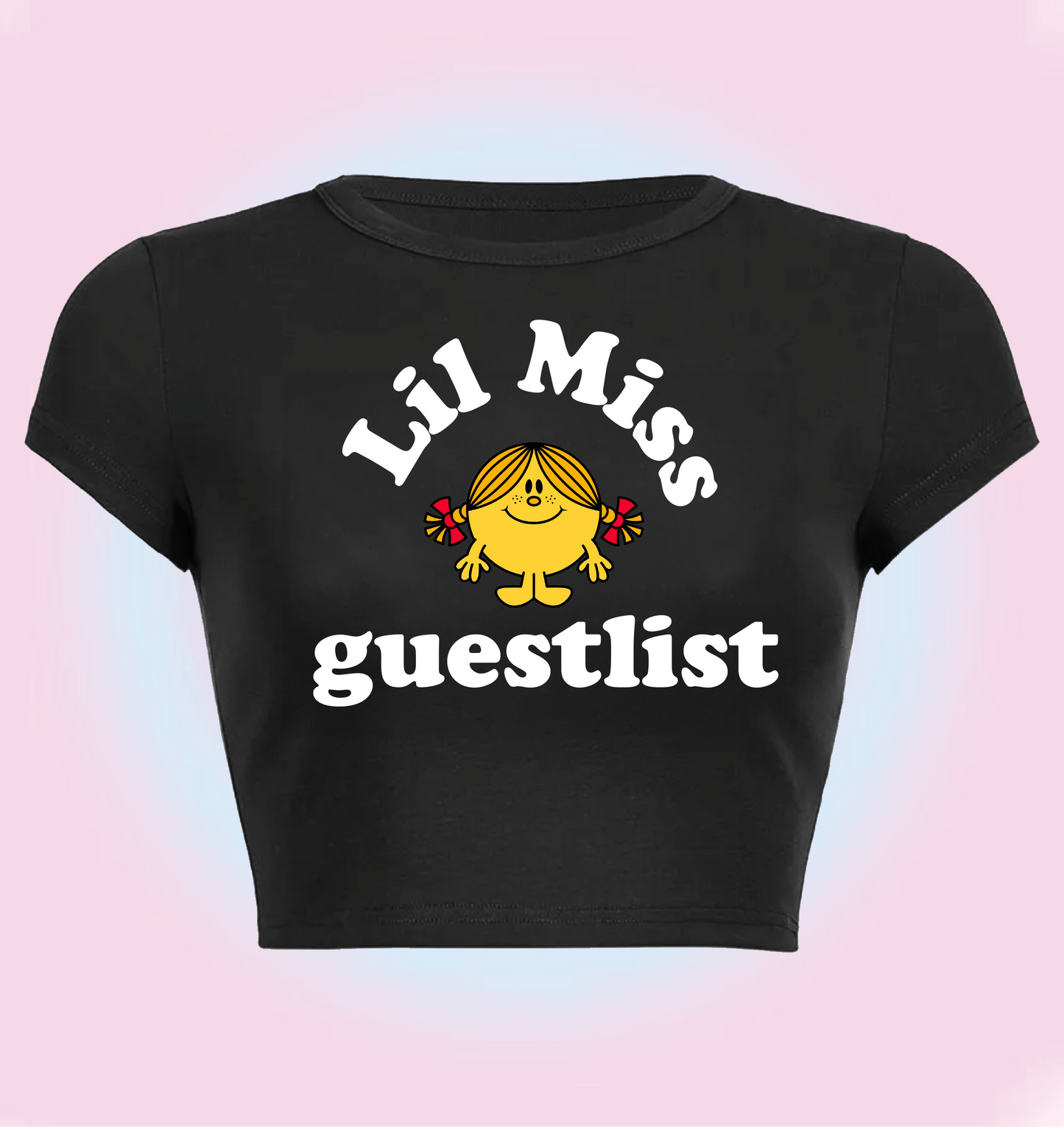 little miss gueslist cropped y2k baby tee