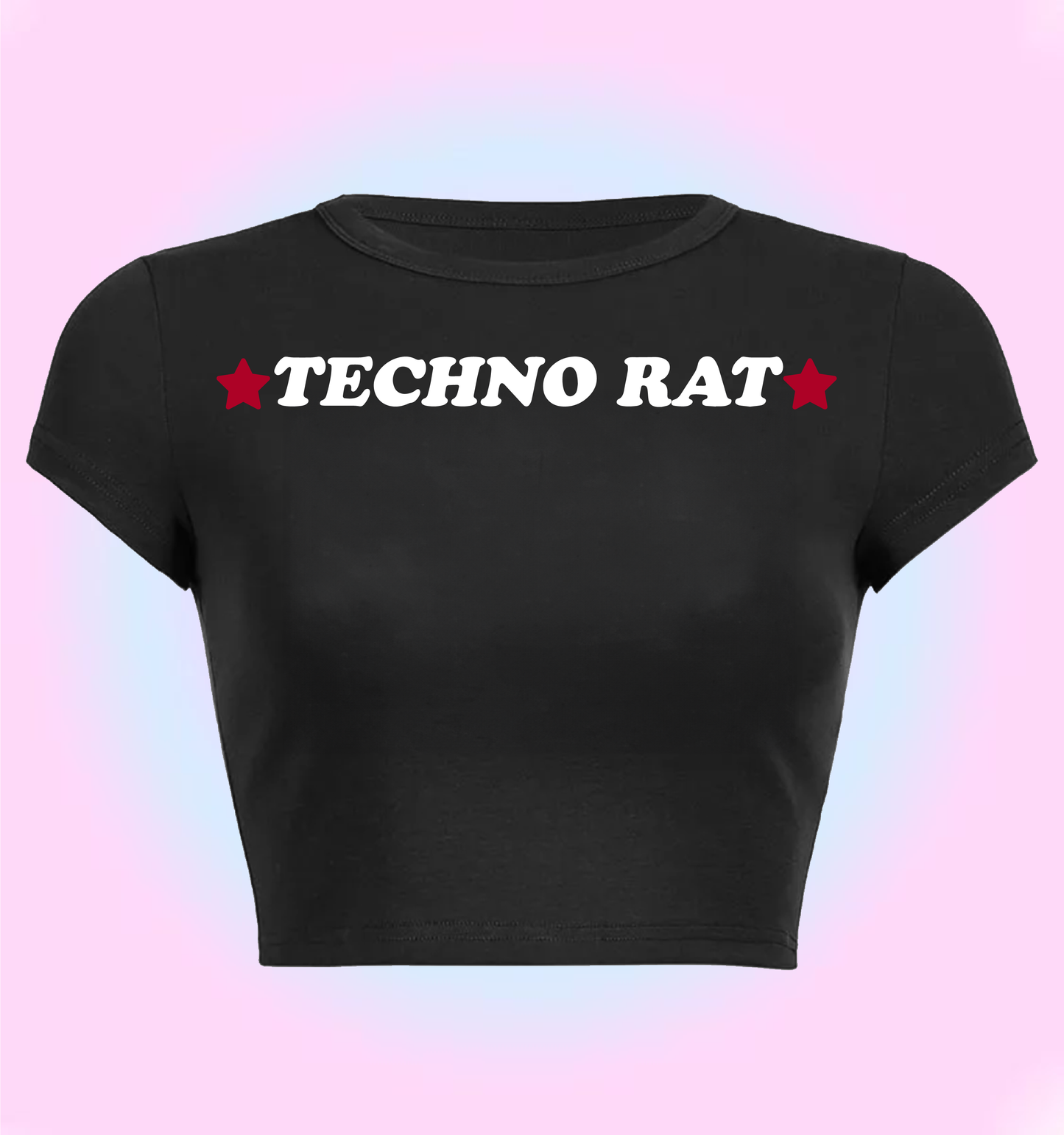 "techno rat" cropped y2k baby tee