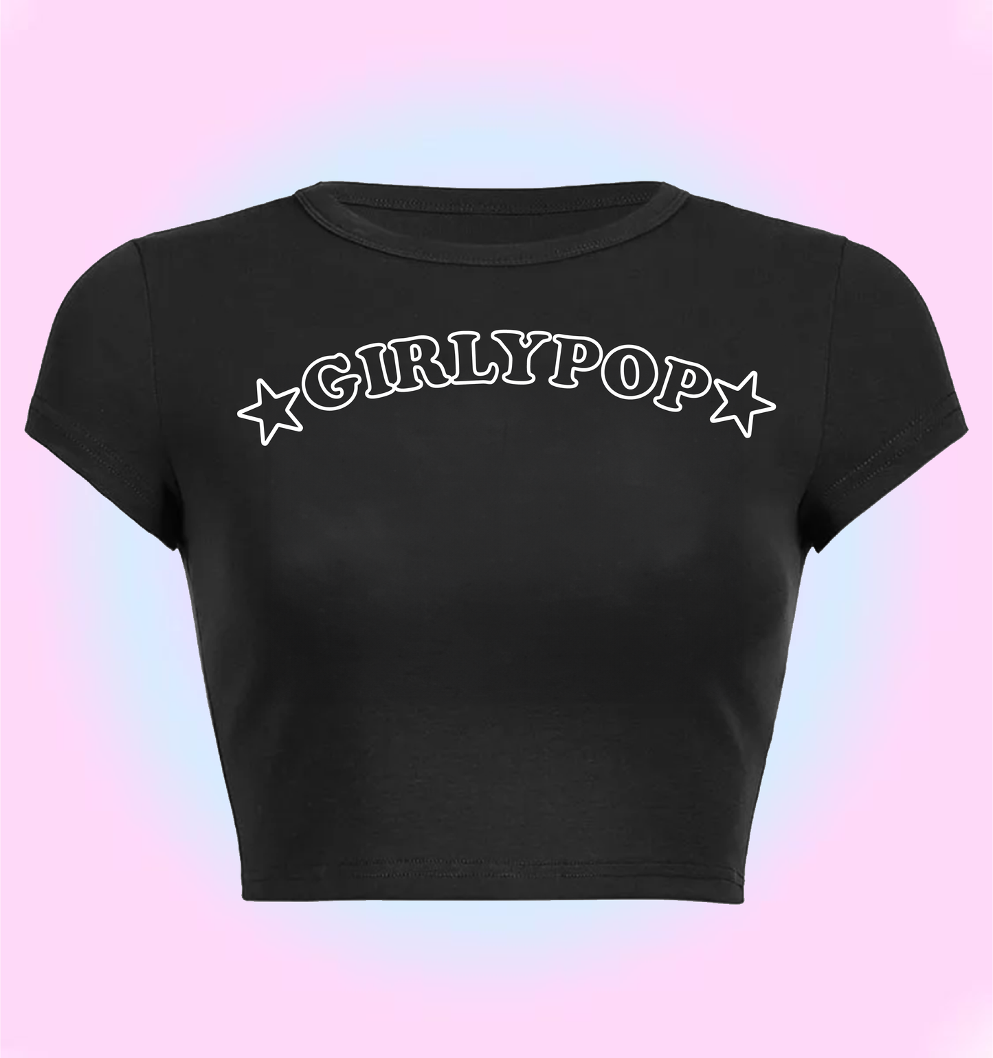 "girlypop" cropped y2k baby tee