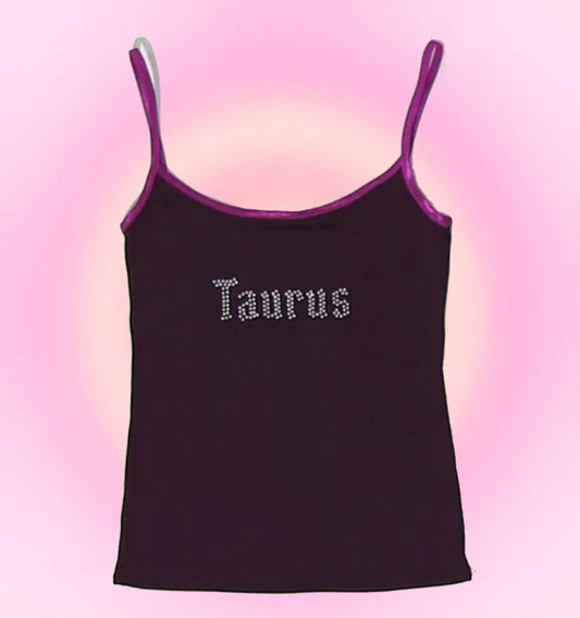 taurus rhinestone cami
