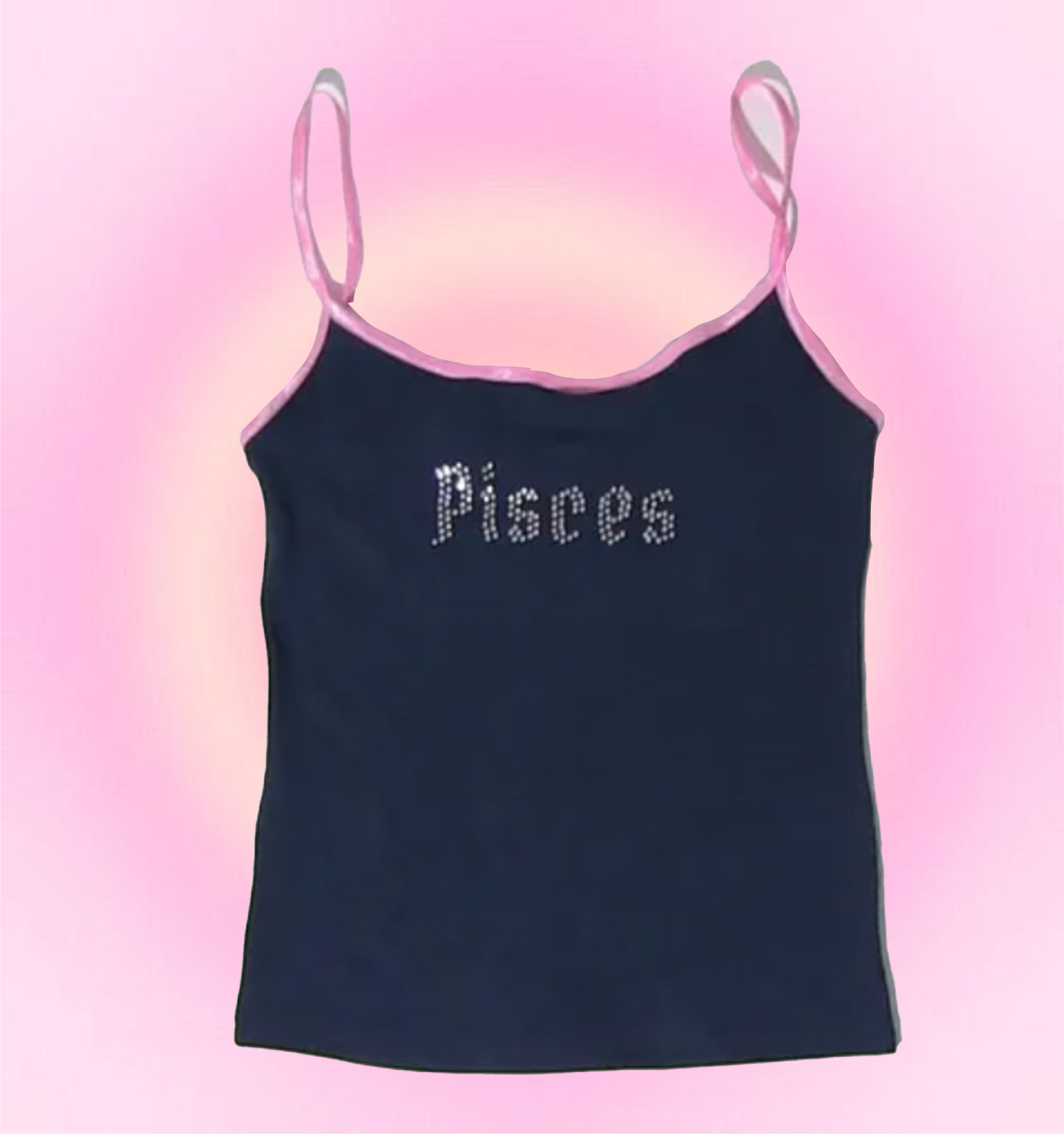 pisces rhinestone cami