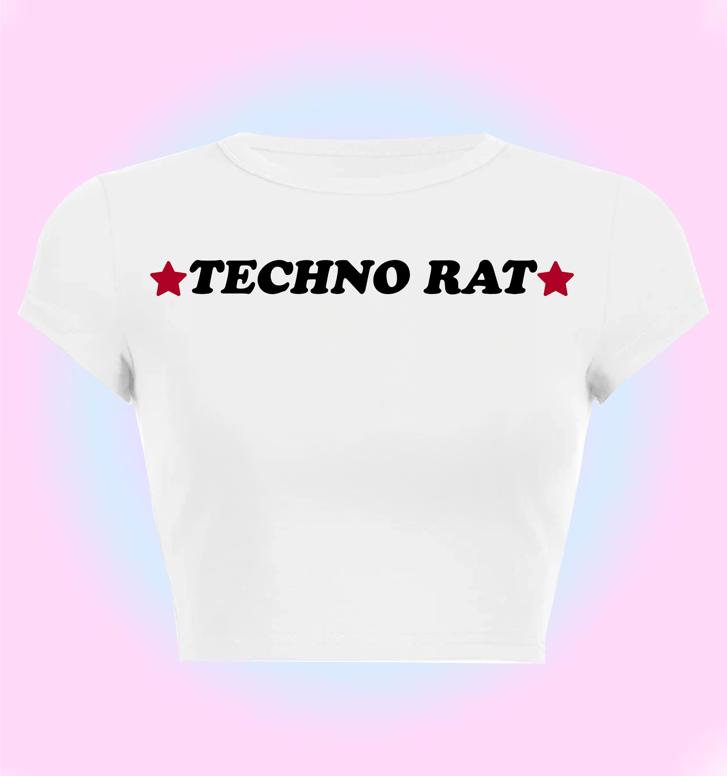 "techno rat" cropped y2k baby tee