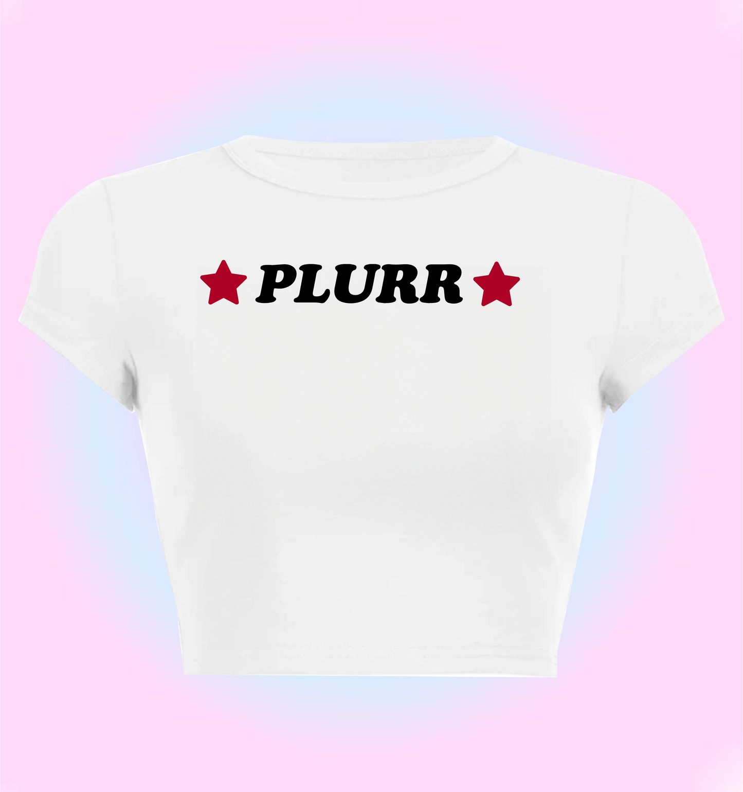 "PLURR" cropped y2k baby tee