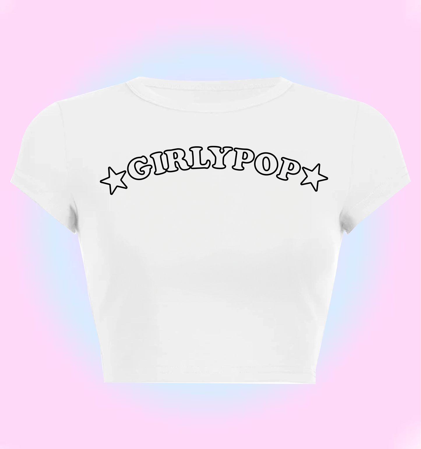 "girlypop" cropped y2k baby tee