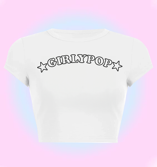 "girlypop" cropped y2k baby tee