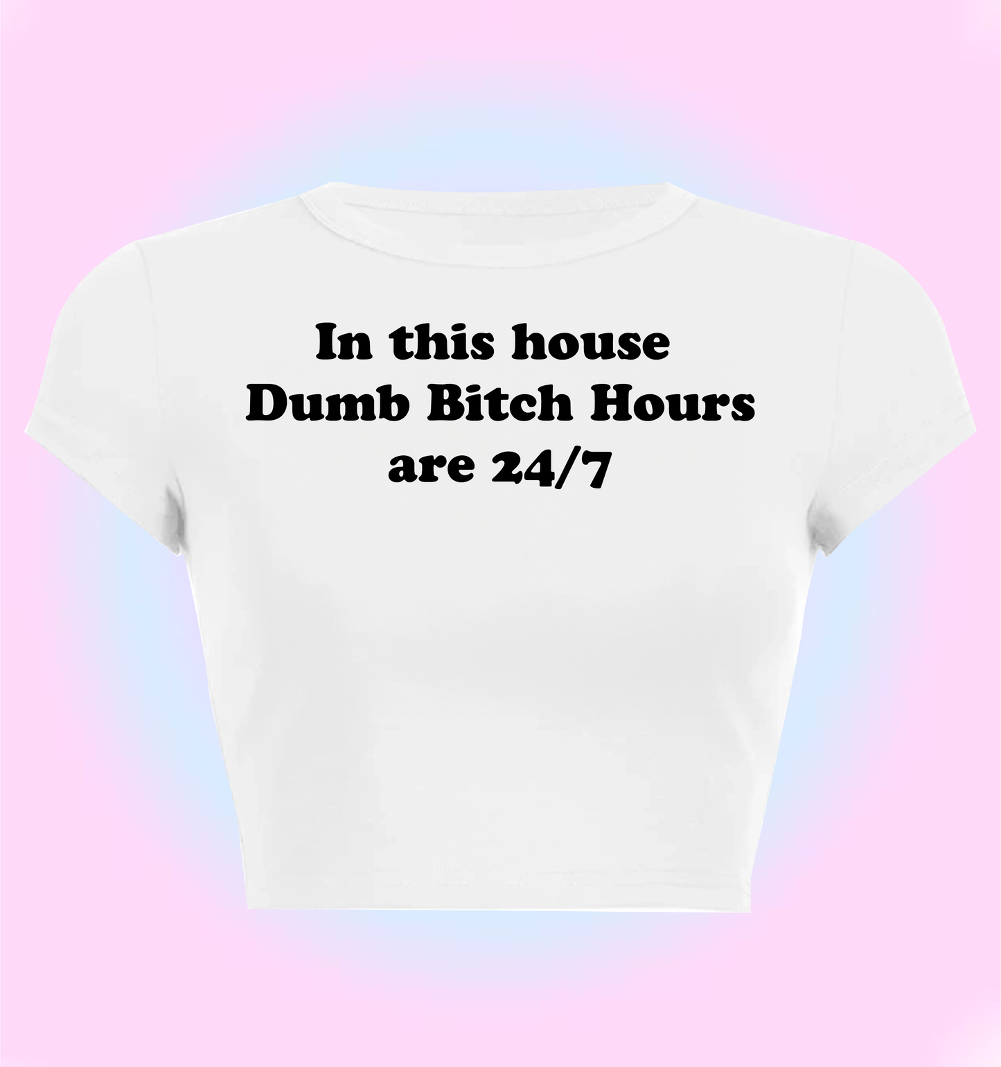 in this house dumb bitch hours are 24/7