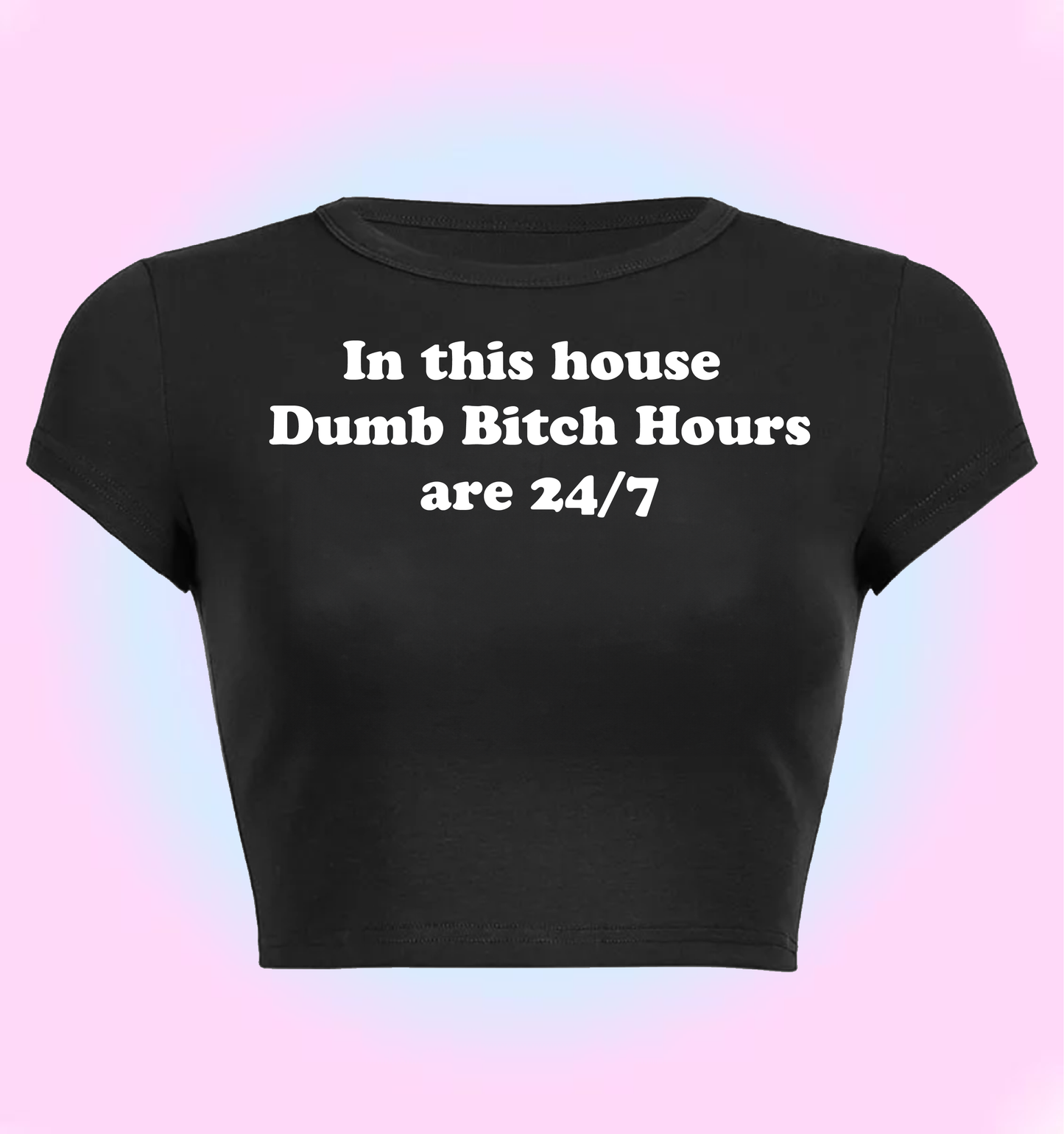 in this house dumb bitch hours are 24/7